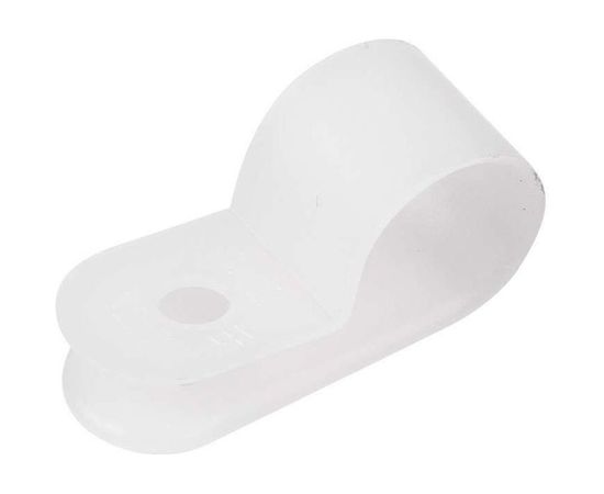 Кабельная скоба под винт REXANT 6 мм, белая, 50 шт. 07-4406 