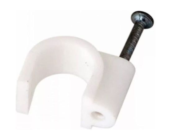 Круглый крепеж кабеля REXANT 5 мм, белый 50шт 07-4005 