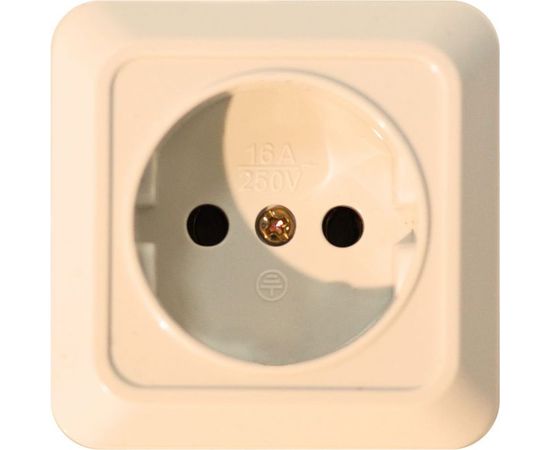 Розетка Jilion 1 гнездо без заземления бежевый 9533427 