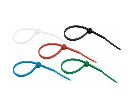 Нейлоновая хомут-стяжка REXANT 80x2,5 мм, цветная, упаковка 25 шт. 07-0088-25 