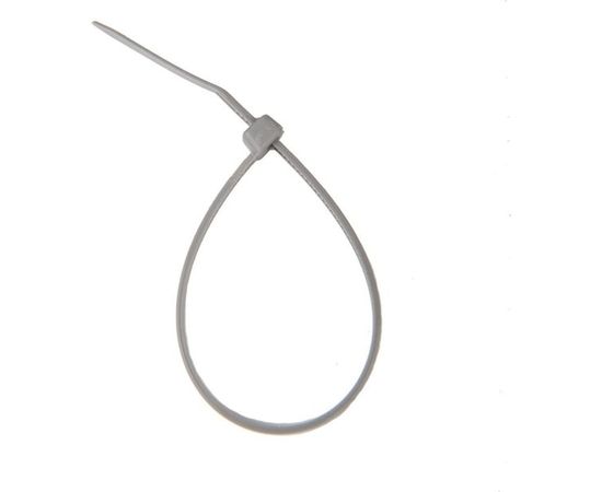 Кабельная нейлоновая хомут-стяжка REXANT 200x3,6 мм, серая, упаковка 100 шт. 07-0200-3 