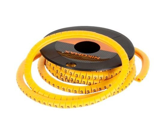 Кабельный маркер NIKOMAX цифра 4, желтый, 500 шт. NMC-CMR-4-YL-500 