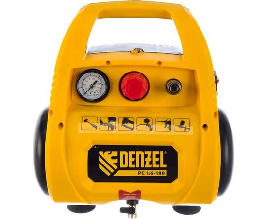 Воздушный безмасляный компрессор DENZEL РС 1 6-180, 1,1 кВт, 180 л мин, 6 л 58057 – изображение 11