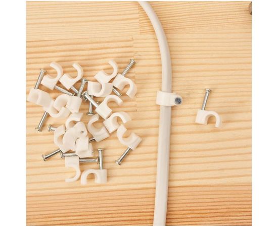 Круглый крепеж кабеля REXANT 5 мм, белый 50шт 07-4005 – изображение 3