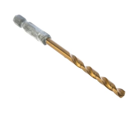 Сверло по металлу HSS-TiN (4.2х95х43 мм; Р4М3; HEX1/4) MATRIX 717422 – изображение 3