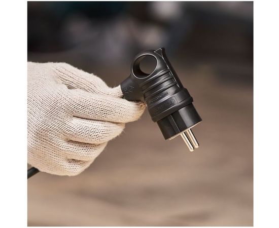 Угловая влагозащищенная вилка REXANT с кольцом, с/з, 16 А, IP44 каучук 111-002 – изображение 5