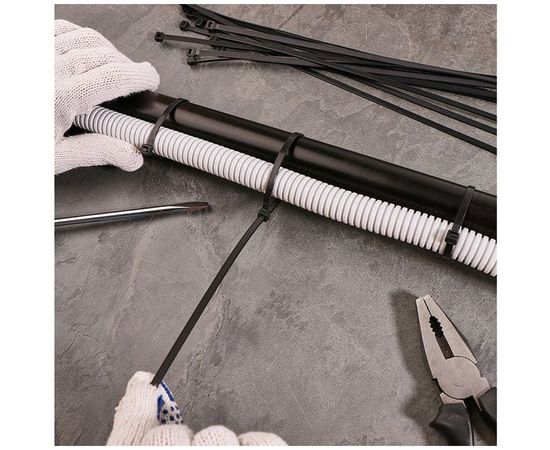 Хомут REXANT nylon 350x5.0 мм 100 шт черный 07-0351 – изображение 4
