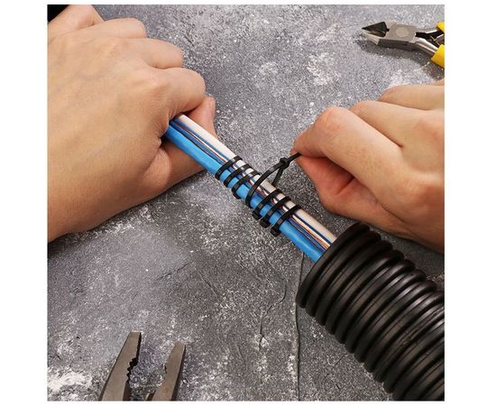 Хомут REXANT nylon 100x2.5 мм 100 шт черный 07-0101 – изображение 5