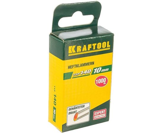 Скоба закаленная (1000 шт; 10 мм; зеленые) Kraftool 31680-10 – изображение 2