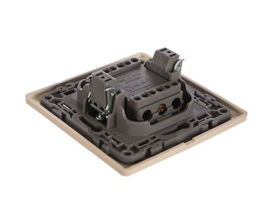 Выключатель LUXAR Novo с/у 2 клавиши, с подсветкой, кремовый, 250В 10А 4606400420248 – изображение 2