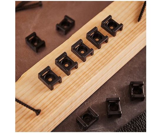 Площадка для крепления стяжки REXANT ПС-2 22x16 мм, черная, упаковка 10 шт. 07-2103-10 – изображение 4