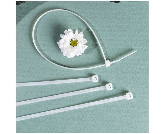 Нейлоновая хомут-стяжка REXANT 250x3,6 мм, белая, упаковка 25 шт. 07-0250-25 – изображение 3