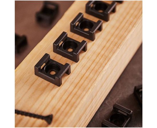 Площадка для крепления стяжки REXANT ПС-2 22x16 мм, черная, упаковка 10 шт. 07-2103-10 – изображение 3