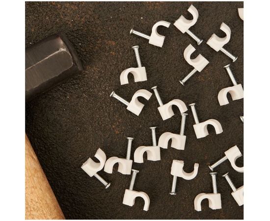 Круглый крепеж кабеля REXANT 5 мм, белый 50шт 07-4005 – изображение 2