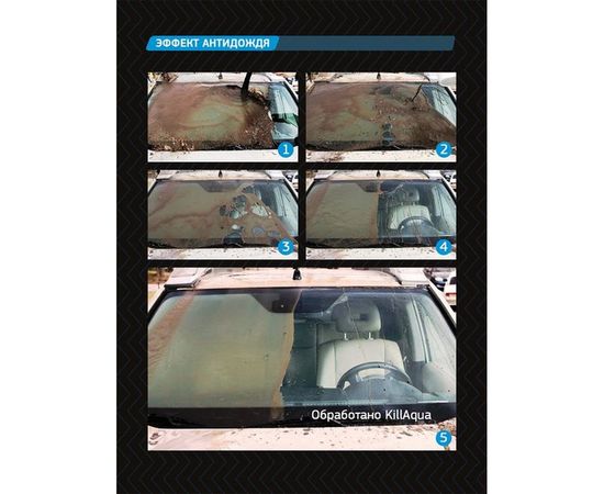 Антидождь для стекол автомобиля killaqua Crystal CRST50 – изображение 3