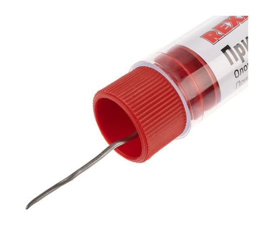 Припой без канифоли ПОС-90 (10 г; 1.0 мм) колба REXANT 09-3094 – изображение 4