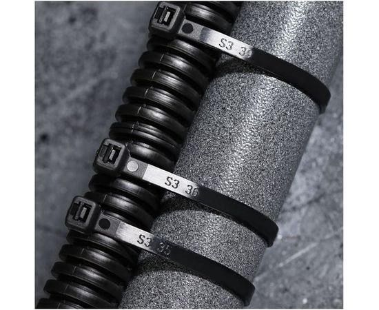 Хомут REXANT nylon 400x5.0 мм 100 шт черный 07-0401 – изображение 2