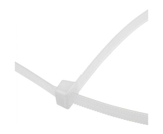Нейлоновая хомут-стяжка с тройным замком REXANT 150x3,6 мм, белая, упаковка 100 шт. 67-0150-4 – изображение 4