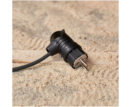 Угловая влагозащищенная вилка REXANT с кольцом, с/з, 16 А, IP44 каучук 111-002 – изображение 4
