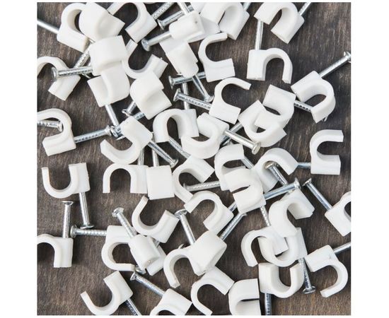 Круглый крепеж кабеля REXANT 6 мм, белый 50шт 07-4006 – изображение 4