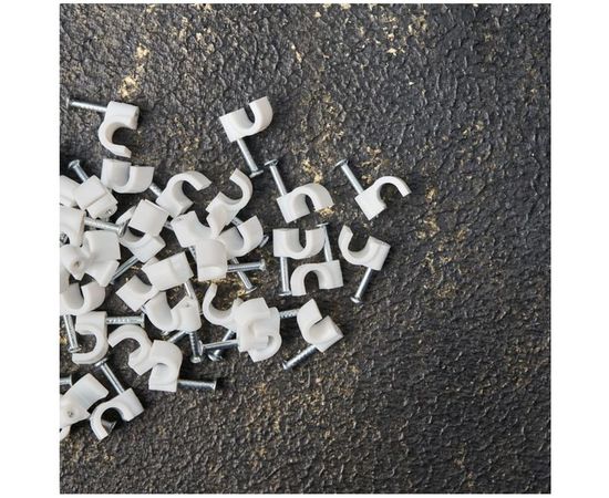 Круглый крепеж кабеля REXANT 6 мм, белый 50шт 07-4006 – изображение 3