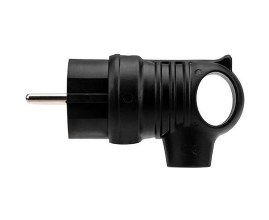 Угловая влагозащищенная вилка REXANT с кольцом, с/з, 16 А, IP44 каучук 111-002 – изображение 2