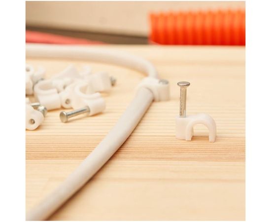 Круглый крепеж кабеля REXANT 5 мм, белый 50шт 07-4005 – изображение 4