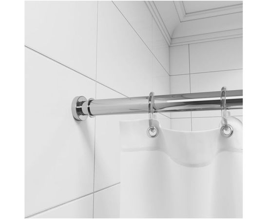 Карниз для ванной комнаты IDDIS 110-200 см, глянцевый хром 030A200I14 – изображение 2