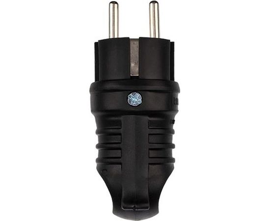 Угловая влагозащищенная вилка REXANT с кольцом, с/з, 16 А, IP44 каучук 111-002 – изображение 3