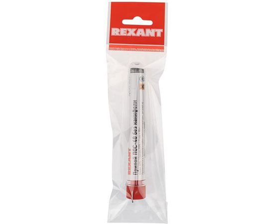 Припой без канифоли ПОС-40 (10 г; 1.0 мм) колба REXANT 09-3092 – изображение 2