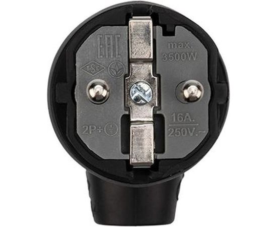 Угловая влагозащищенная вилка REXANT с кольцом, с/з, 16 А, IP44 каучук 111-002 – изображение 7