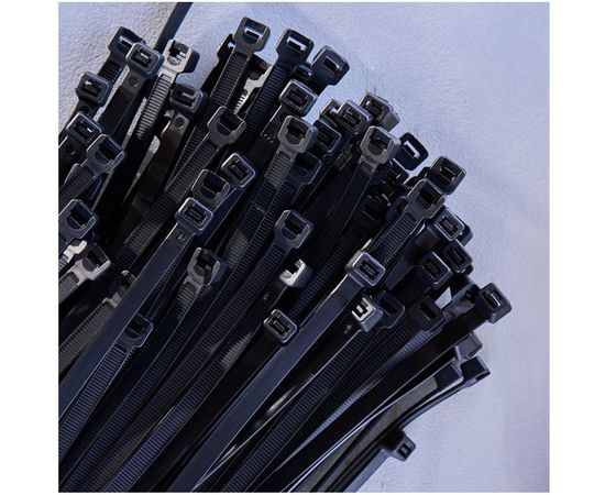 Широкий хомут REXANT nylon 8.0x300 мм 100 шт черный 07-0303 – изображение 9