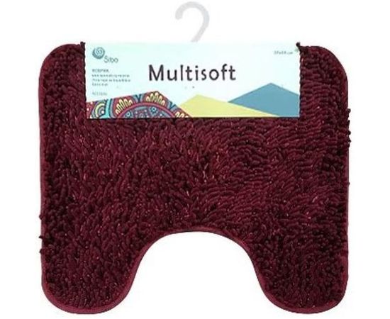 Коврик для туалета SIBO MULTISOFT 50х60 см, макароны бордо SI31031 