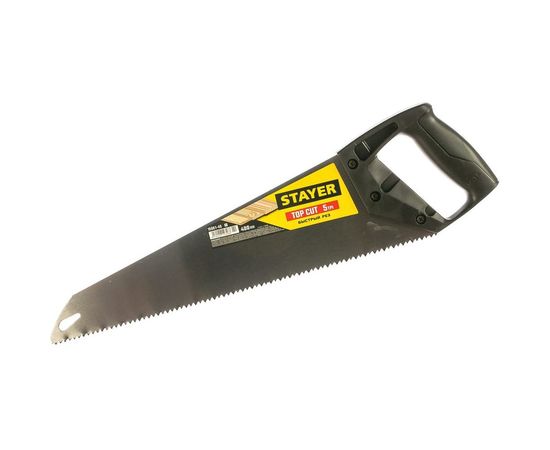 Ножовка ударопрочная пила Stayer "TopCut" 400 мм, 5 TPI, быстрый рез поперек волокон, для крупных и средних заготовок, 15061-40_z02 