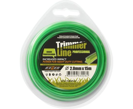 Леска PROFESSIONAL (2.0 мм; 15 м; семиугольник) Rezer 