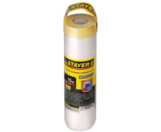 Защитная пленка STAYER PROFESSIONAL с клейкой лентой МАСКЕР HDPE 9мкм, 2,7х15м 12255-270-15 