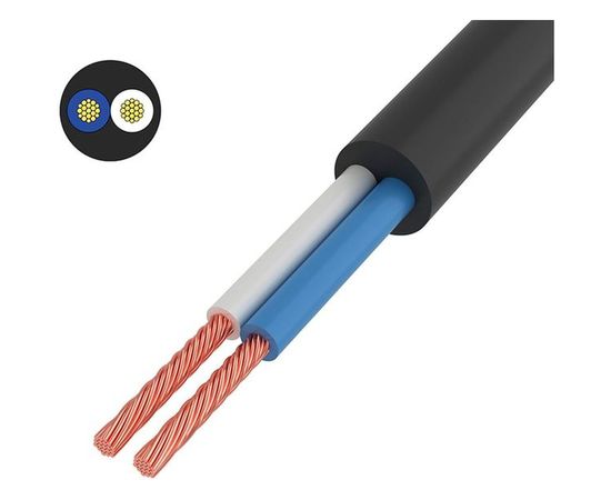 Провод ПВС REXANT 2x0,75 кв.мм черный 20 м ГОСТ 01-8031-20 