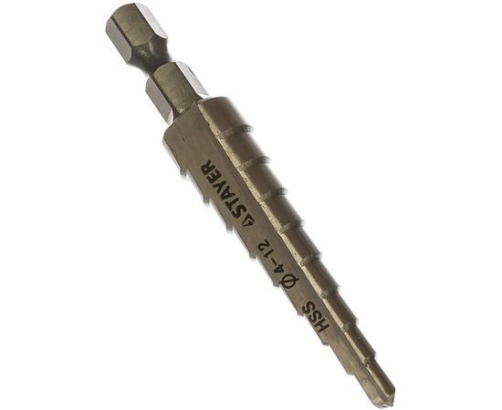 Сверло ступенчатое по металлу (4-12 мм; 9 ступеней; 65 мм) STAYER 29660-4-12-9 