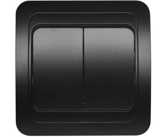 Выключатель Smartbuy 2-клавишный 10А черный Марс SBE-02b-10-SW2-0-c 