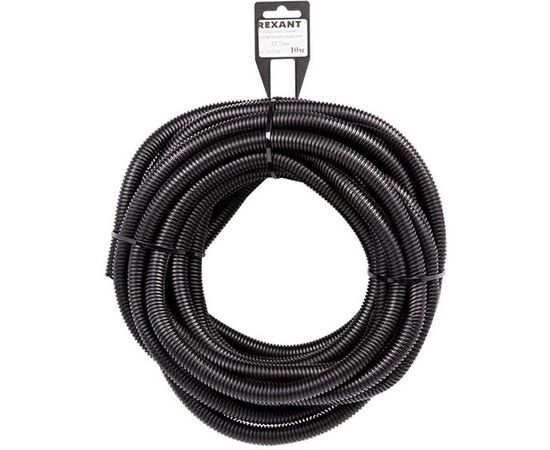 Автомобильная гофрированная труба REXANT ПП, 12,7 мм, разрезная, бухта 10 м/уп. 15-1310 