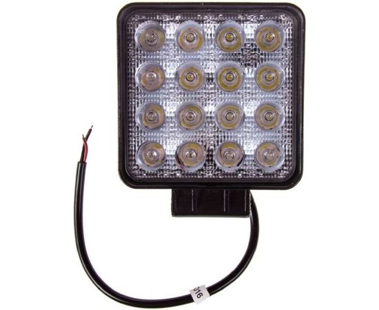 Светодиодная фара SKYWAY OFF ROAD квадратная 12V/24V 48W 6000К 16 диодов, дальний свет S07201015 