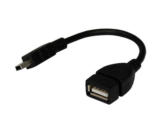 USB кабель REXANT OTG mini USB на USB шнур 0.15M черный 18-1181 