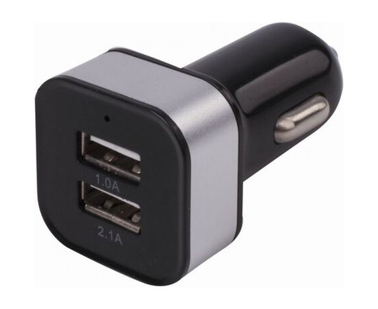 Автомобильное зарядное устройство SONNEN 2 порта USB, 21 А, черное-белое 454796 