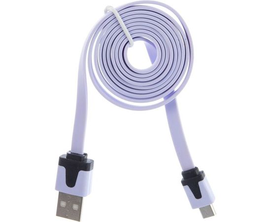 Универсальный кабель REXANT USB microUSB шнур плоский 1М белый 18-4274 