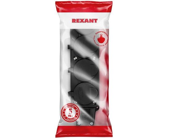 Штепсельная четырехместная влагозащищенная розетка REXANT с/з, 16 А, IP54 каучук 111-114 – изображение 7