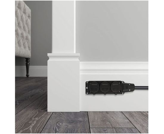 Штепсельная трехместная розетка REXANT влагозащищенная, с/з, 16 А, IP54 каучук 111-113 – изображение 7