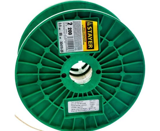 Стальной трос STAYER MASTER в полимерной оболочке, d=2,0 мм, L=200 м 30410-20 – изображение 3