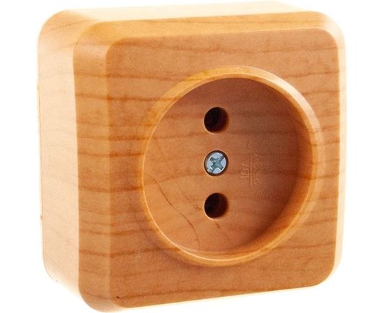 Розетка Smartbuy 1-местная 10А без заземления светлое дерево Юпитер SBE-03lw-10-S1-N – изображение 2