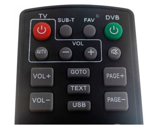 Пульт REXANT универсальный, для DVB-T2, с функцией управления телевизором, RX-DVB-014 38-0014 – изображение 2