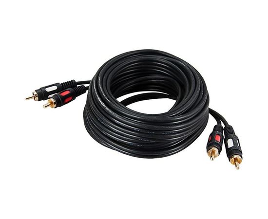 Шнур REXANT 2 RCA - 2 RCA, длина 5 метров, черный 17-0146 – изображение 2
